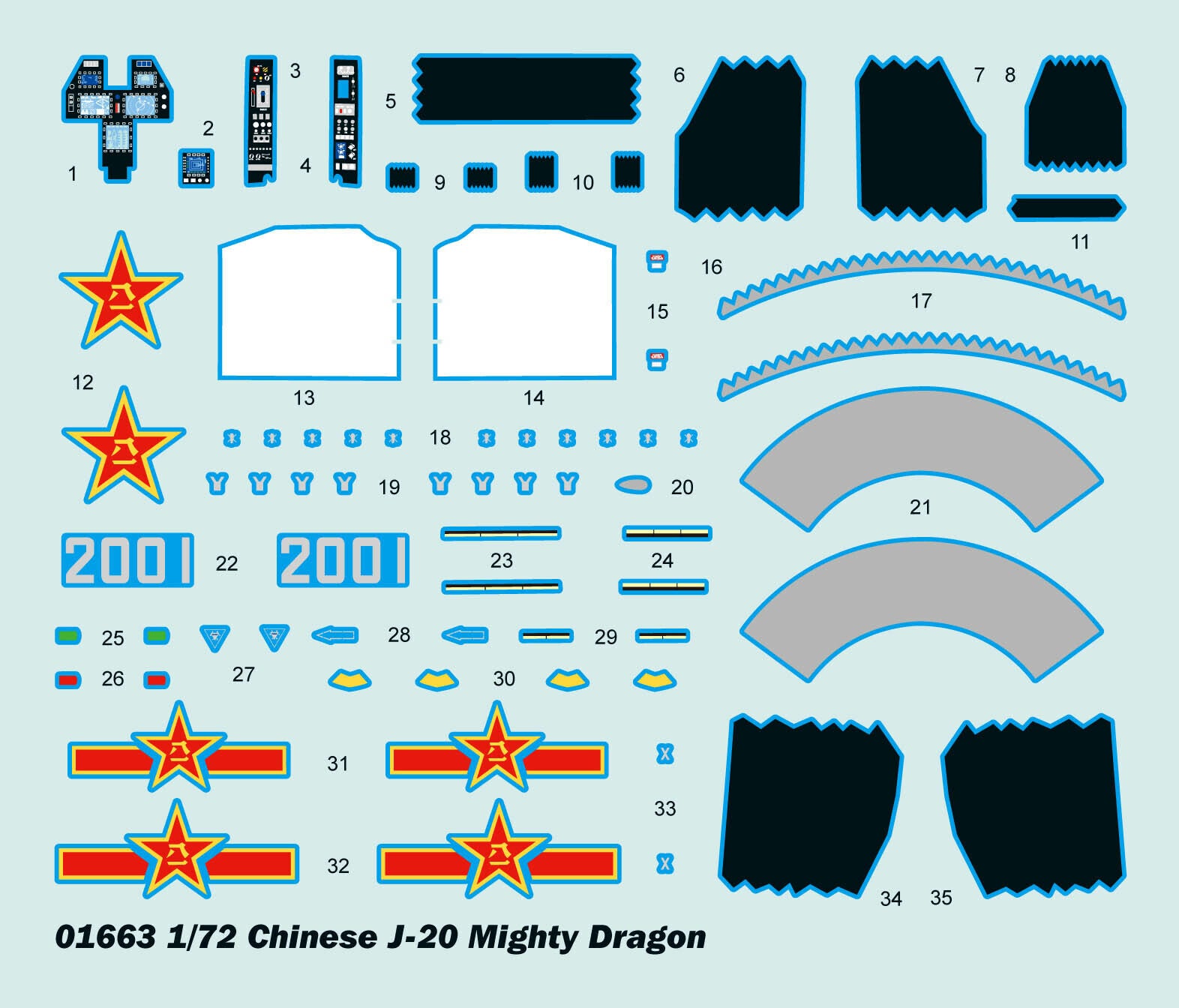 Trumpeter 01663 1/72 Chinese J-20 Fighter (9120477774061)