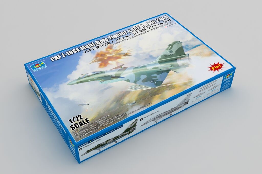 Trumpeter 01690 1/72 PAF J-10CE Multi-Role Fighter & IAF Rafale 2 in 1 - Hobby City NZ