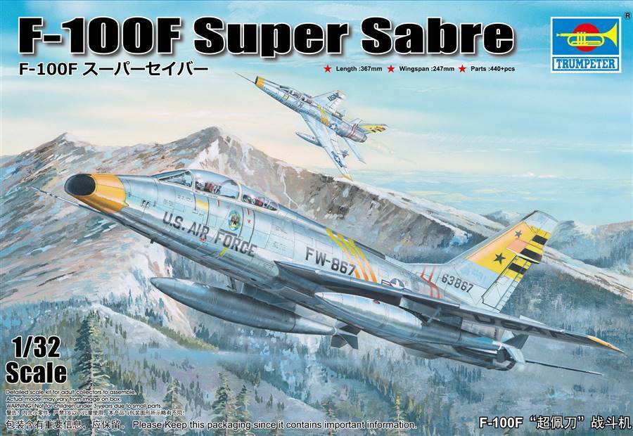 Trumpeter 02246 1/32 F-100F Super Sabre (9120478036205)