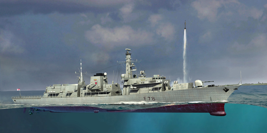Trumpeter 04544 1/350 HMS TYPE 23 Frigate  Kent(F78) (9120478789869)