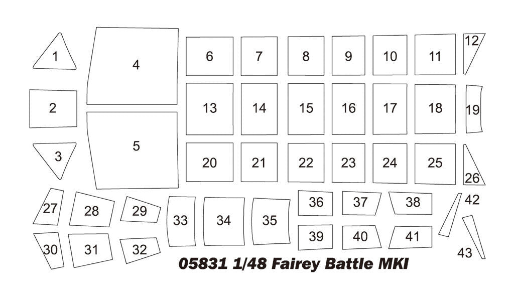 Trumpeter 05831 1/48 Fairey Battle Mk.1 Aus Decals (9120479445229)