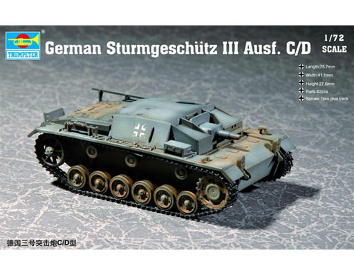 Trumpeter 07257 1/72 German Sturmgeschutz III Ausf. C/D - Hobby City NZ (8967482507501)