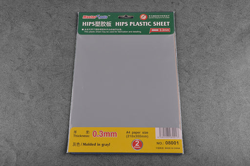 Trumpeter 08001 0.3mm HIPS plastic sheet (210mmx300mm x2pcs.) Modelling Tool - Hobby City NZ (8967483162861)