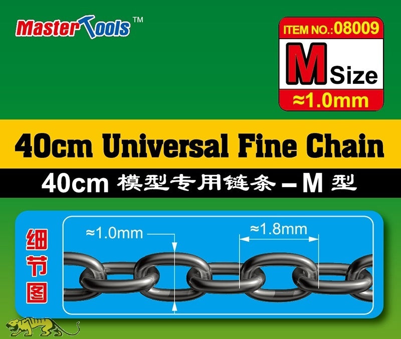 Trumpeter 08009 40CM Universal Fine Chain M Size 1.0mmX1.8mm Modelling Tool (8967483359469)