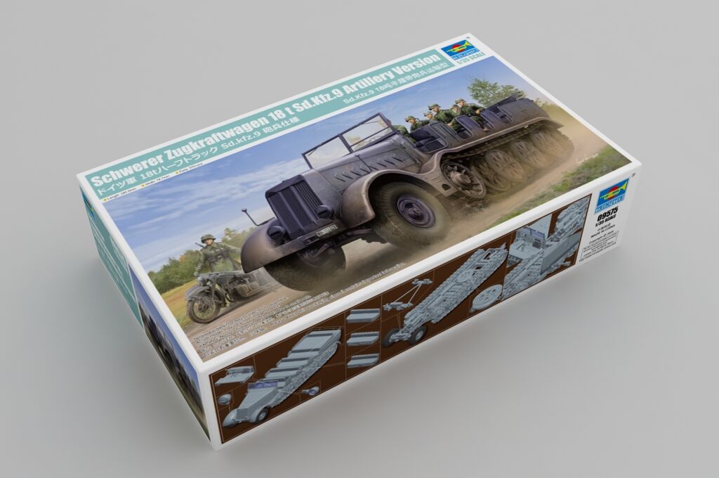 Trumpeter 09575 1/35 Schwerer Zugkraftwagen 18 t Sd.Kfz.9 Artillery Version (9120480985325)