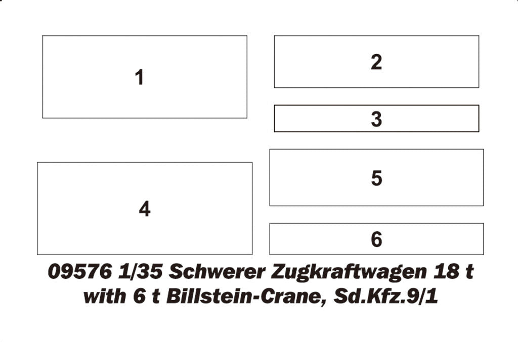 Trumpeter 09575 1/35 Schwerer Zugkraftwagen 18 t Sd.Kfz.9 Artillery Version (9120480985325)
