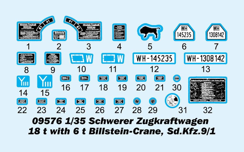 Trumpeter Schwerer Zugkraftwagen 18 t with 6 t Billstein-Crane (3)
