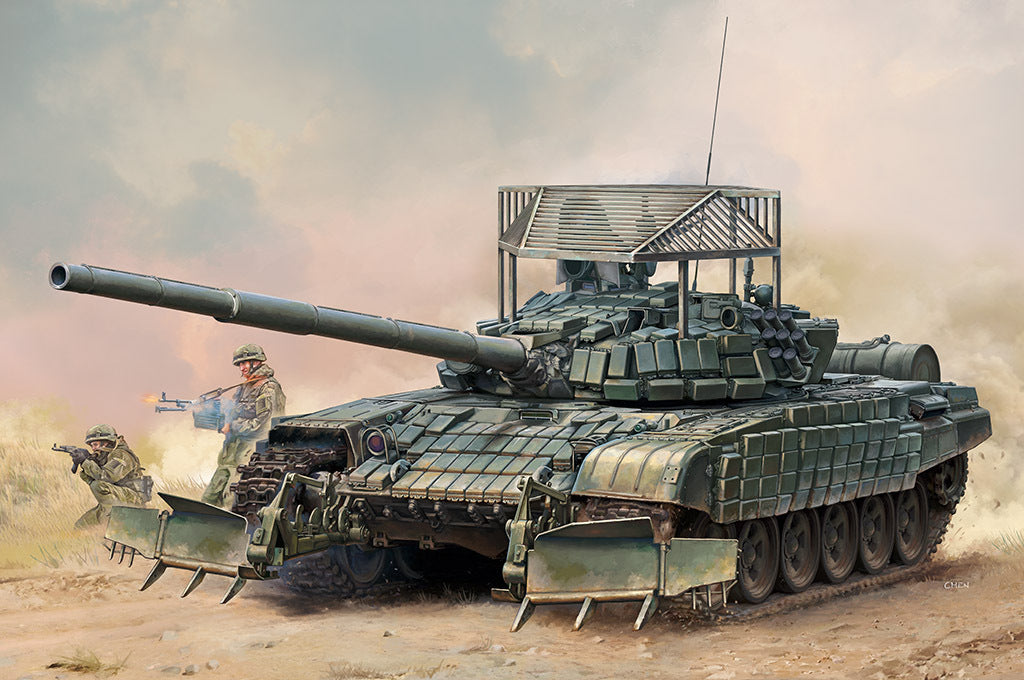 Trumpeter 09609 1/35 Russian T-72B1 with KTM-6 & Grating Armour (8967484670189)