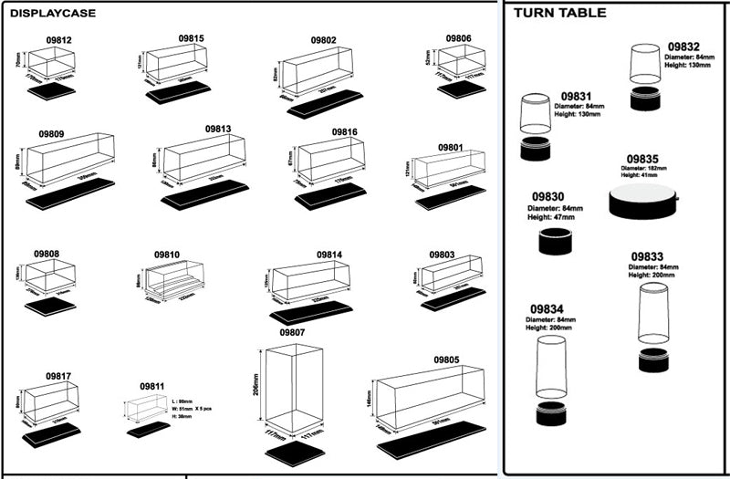 Trumpeter 09807 Plastic Display Case 117 x 117 x 206mm (9120481181933)
