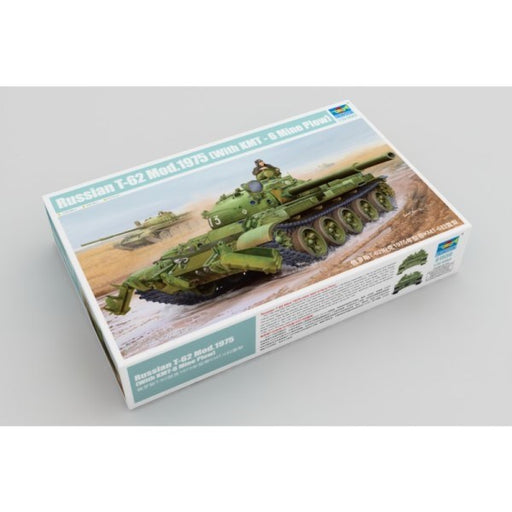 Trumpeter 01550 1/35 Russian T-62 Mod. 1975 w/KMT-6 Mine Plow - Hobby City NZ