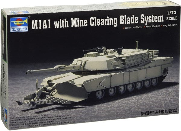Trumpeter 1/72 07277 M1A1 with Mine Clearing Blade System - Hobby City NZ