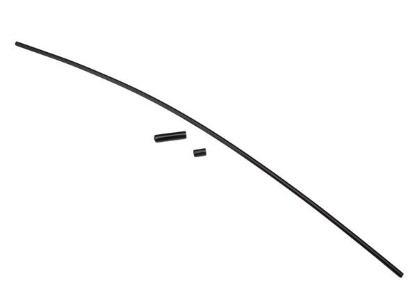 Traxxas 1726A - Antenna tube black (1)/ vinyl antenna cap (1)/ wire retainer (1) (8827992539373)