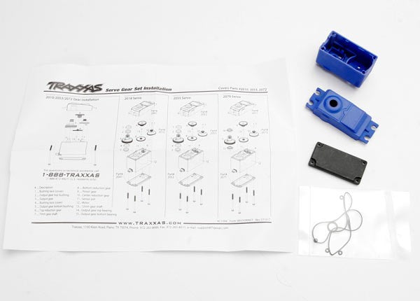 Traxxas 2074 - Servo Case/Gaskets (For 2056 And 2075 Waterproof Servos) (7540656668909)