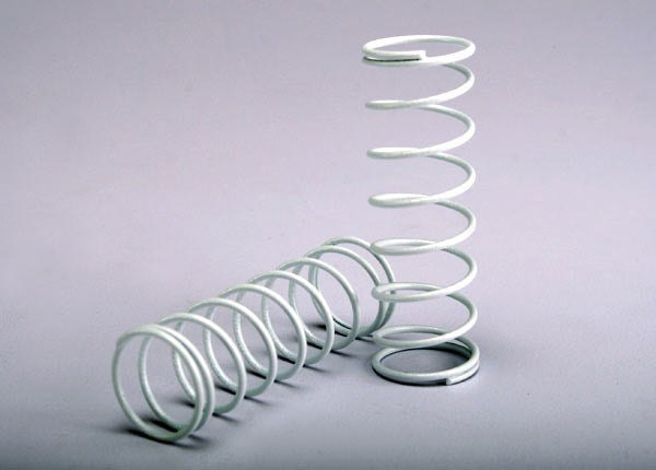 Traxxas 2458A - Springs Front (White) (2) (7617506574573)