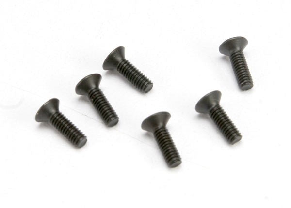Traxxas 2524 - Screws 2.5x8 countersunk machine (hex drive) (6) (8827583922413)