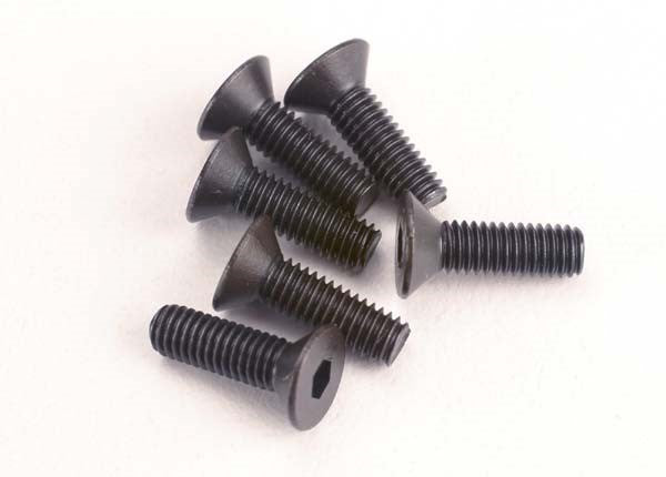 Traxxas 2551 - Screws 3x10mm countersunk machine (6) (hex drive) - Hobby City NZ