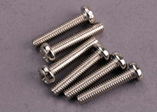 Traxxas 2563 - Screws 3x15mm roundhead machine (6) (8827585298669)