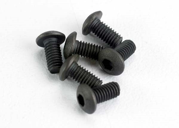 Traxxas 2575 - Screws 3x6mm button-head machine (hex drive) (6) (7540657946861)