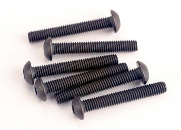 Traxxas 2580 - Screws 3x20mm button-head machine (hex drive) (6) (769048084529)