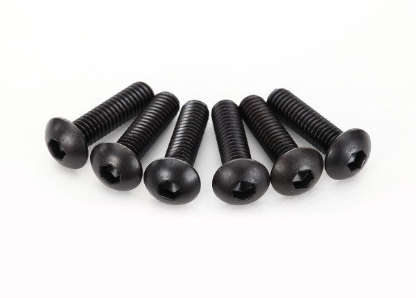 Traxxas 2594 - Screws 4x15mm button-head machine (hex drive) (6) (8827586445549)