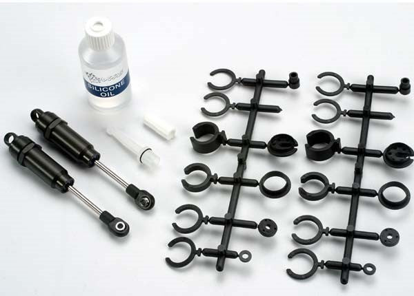 Traxxas 2660 - Big Bore shocks (long) (hard-anodized & PTFE-coated T6 aluminum) (assembled with TiN shafts) w/o springs (front) (2) (7617505132781)