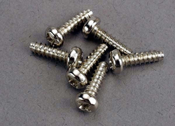 Traxxas 2675 - Screws 3x10mm roundhead self-tapping (6) (8827587559661)