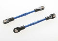 Traxxas 3139A - Turnbuckles Aluminum (Blue-Anodized) Toe Links 59mm (2) (assembled w/ rod ends & hollow balls) (requires 5mm aluminum wrench #5477) (769151500337)