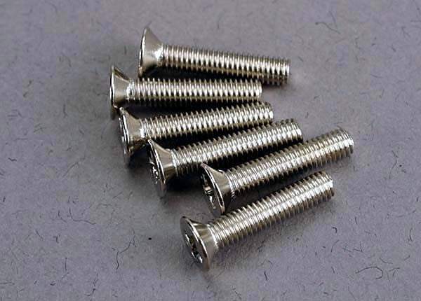 Traxxas 3179 - Screws 3x15mm countersunk machine (6) (769055064113)
