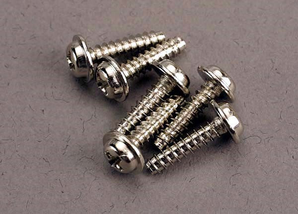 Traxxas 3286 - Screws 3x12mm washerhead self-tapping (6) (769056178225)