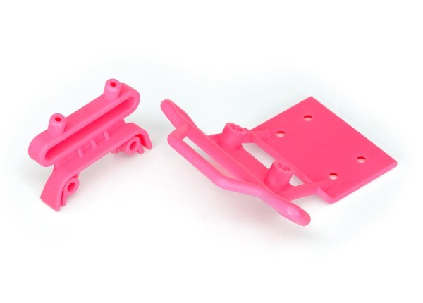 Traxxas 3621P - Bumper front / bumper mount front / 4x23mm RM (2)/ 3x10mm RST (2) (pink) (769152483377)