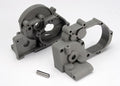 Traxxas 3691A - Gearbox halves (l&r) (gray) w/ idler gear shaft (769153663025)