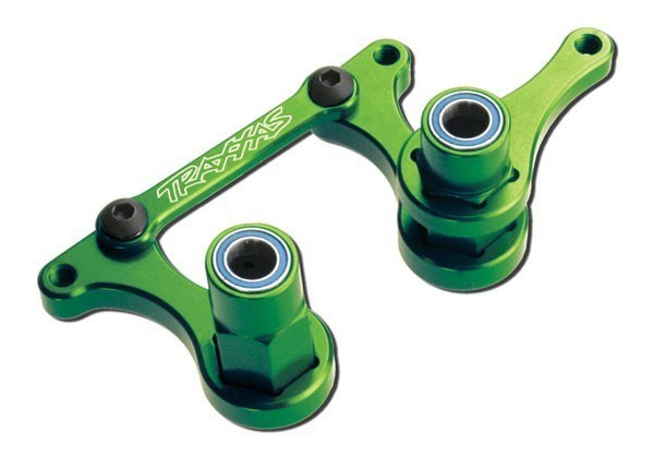 Traxxas 3743G - Steering Bellcranks Green-Anodized Drag Link (789130608689)