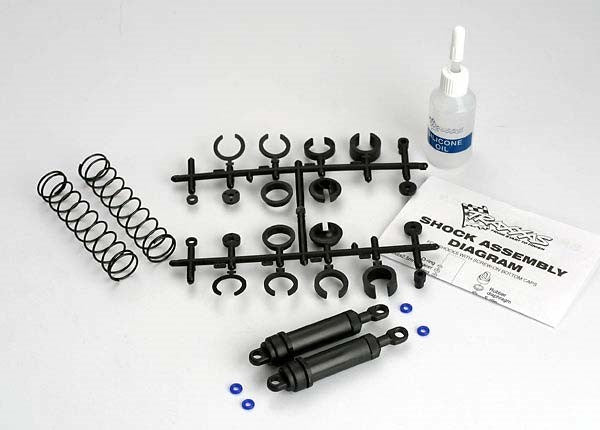 Traxxas 3762 - Ultra Shocks (black) (xx-long) (complete w/ spring pre-load spacers & springs) (rear) (2)
