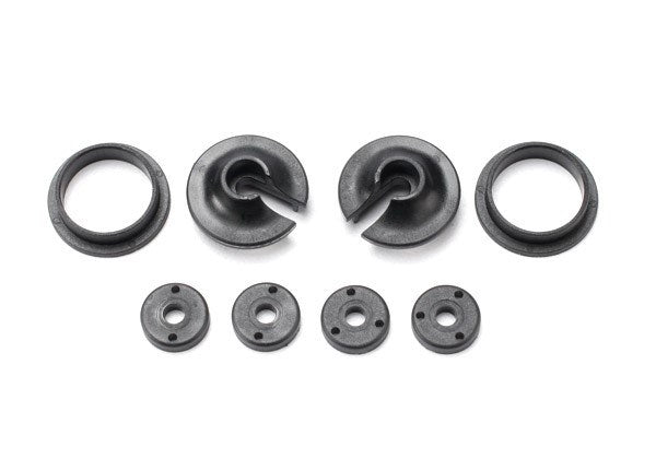 Traxxas Spring Retainers Upper &amp; Lower &amp; Piston Head Set RC Shock Parts - 3768
