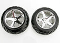 Traxxas 3773 - Tires & Wheels Assembled Glued (All Star Chrome Wheel (7540663189741)