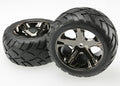 Traxxas 3773A - Tires & Wheels Assembled Glued (All Star Black Chrome (7540679147757)