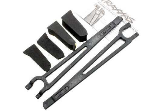 Traxxas 3927X - Hold downs battery left & right (2)/ foam spacers (4) (allows for installation of taller multi-cell batteries) - Hobby City NZ