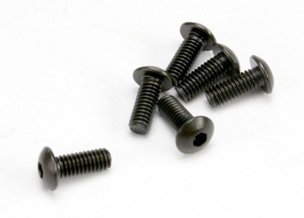 Traxxas 3936 - Screws 4x10mm button-head machine (hex drive) (6) (769063223345)