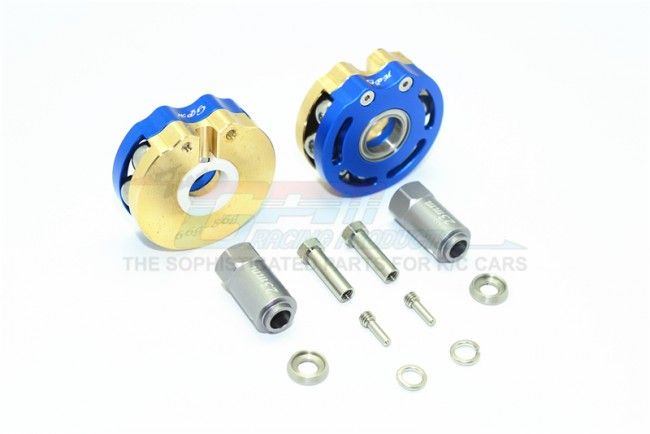 GPM Racing TRX4023DX Brass Axle Weight with Alloy Lid & 23mm Hex Adapter - 12 Piece Set - Hobby City NZ