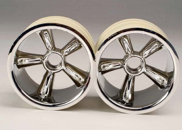 Traxxas 4174 - TRX Pro-Star Chrome Wheels (2) (Front) (For 2.2" Tires)