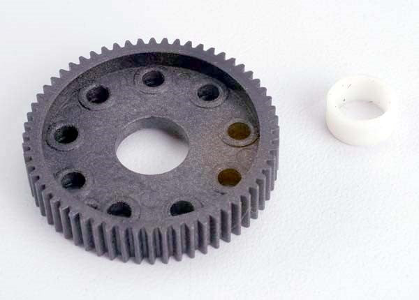 Traxxas 4660 - Differential gear (60-tooth)/PTFE-coated differential bushing (8827984511213)