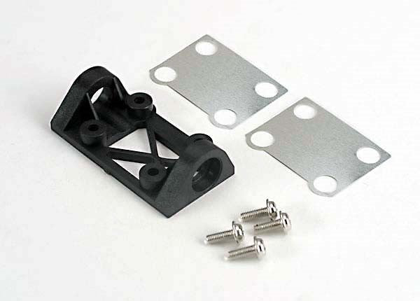 Traxxas 4827 - Bearing block front (supports front shaft)/belt tension adjustment shims (front/ middle)/ screws