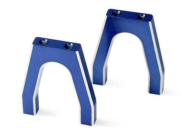 Traxxas 4919X - Servo mounts throttle/ brake (machined aluminum) (blue) (f&r)/ machine screws (8) (769160151089)