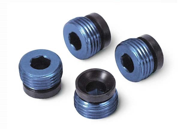 Traxxas 4934X - Aluminum Caps Pivot Ball (Blue-Anodized) (4) - Hobby City NZ