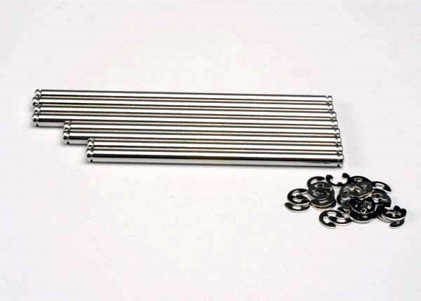 Traxxas 4939X - Suspension Pin Set Stainless Steel (W/ E-Clips) - Hobby City NZ