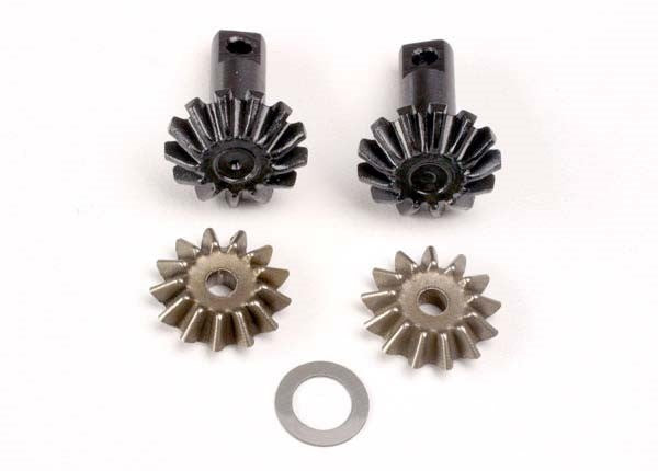 Traxxas 4982 - Diff Gear Set: 13-T Output gear shafts (2)/ 13-T spider gears (2)/ spider shaft (1)/ 6x10x0.5mm PTFE-coated washer (1) (769082097713)
