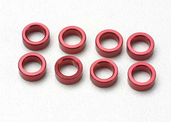 Traxxas 5133 - Spacer pushrod (aluminum red) (use with 5318 or 5318X pushrod and 5358 progressive 2 rockers) (8) (8827806482669)