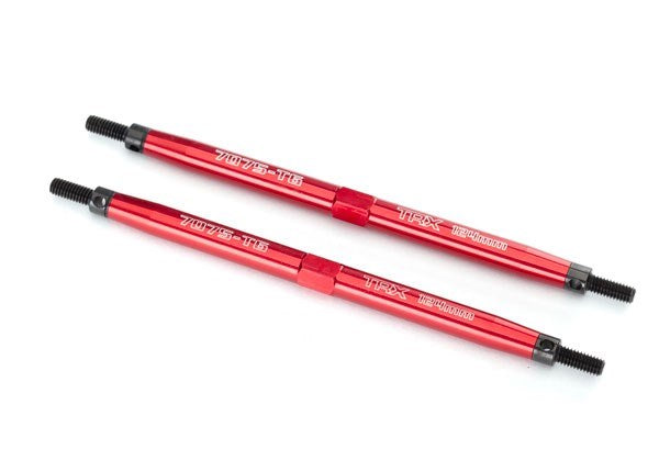 Traxxas 5143R - Toe links T-Maxx / E-Maxx (TUBES red-anodized 7075-T6 aluminum)