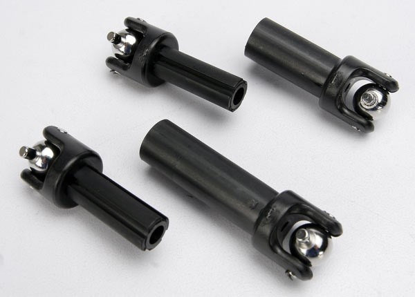 Traxxas 5151 - Half shafts center (front and rear) (external-splined (2)/ internal-splined (2))/ metal u-joints (4) (769084457009)