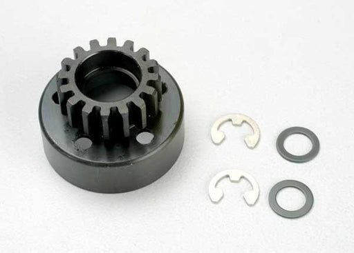 Traxxas 5216 - Clutch Bell (16-Tooth)/5X8X0.5mm Fiber Washer (2)/ 5mm e-clip (requires 5x11x4mm ball bearings part #4611) (1.0 metric pitch) - Hobby City NZ